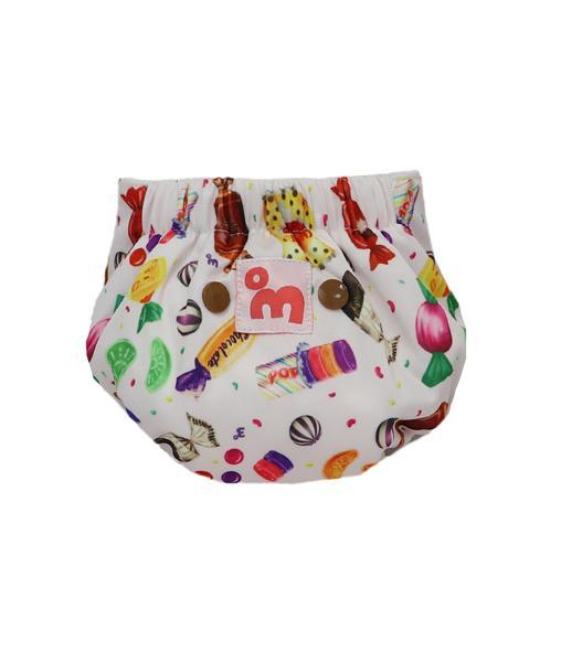 All-in-One  Reusable Cloth Diaper with 2 Organic Cotton Dry Feel Soakers [Day & Night Use]- Sugar Rush