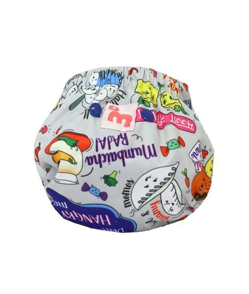 All-in-OneReusable Cloth Diaper with 2 Organic Cotton Dry Feel Soakers [Day & Night Use] - Wandering Foodie