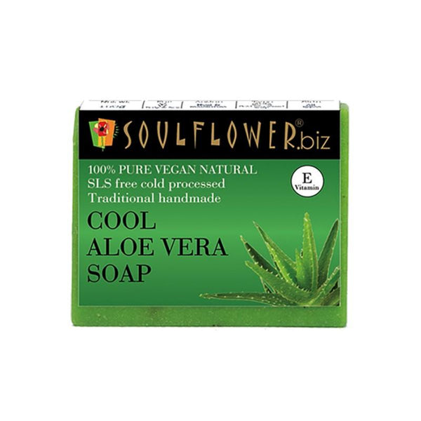Soulflower Handmade Soap, Cooling Aloe Vera, 150g