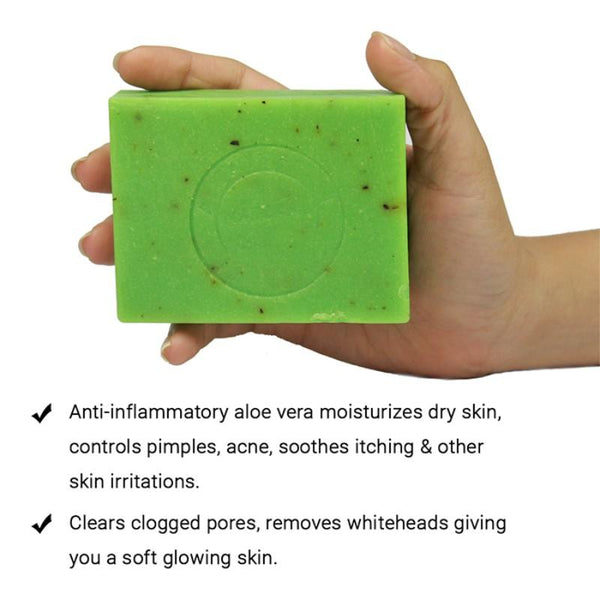 Soulflower Handmade Soap, Cooling Aloe Vera, 150g