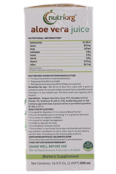 Aloevera strawberry juice 500ml.