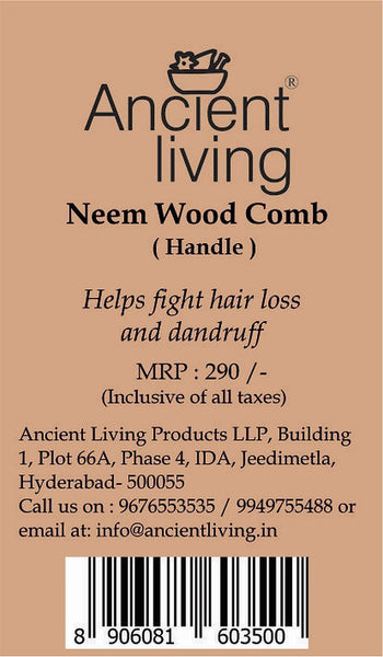 Ancient Living Neem Wood Comb (2 in 1 model)