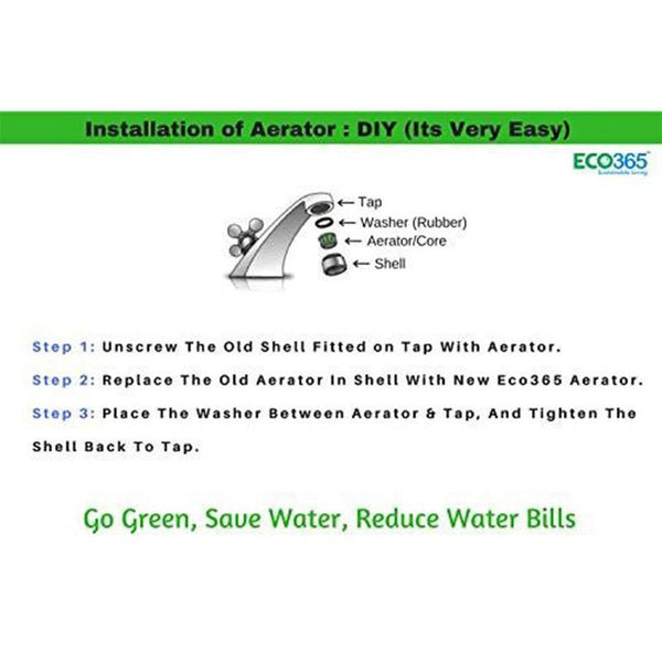 Anti-Theft Water Saving Aerator 6 Litres per minute - Pack of 2