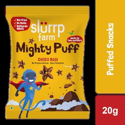 Assorted Mighty Puffs Combo Pack | Choco Ragi, Cheese and Herbs, Tangy Tomato | Healthy Snack for Kids (Pack of 6), 120g