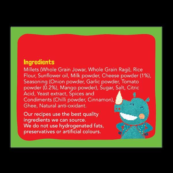 Assorted Mighty Puffs Combo Pack | Choco Ragi, Cheese and Herbs, Tangy Tomato | Healthy Snack for Kids (Pack of 6), 120g
