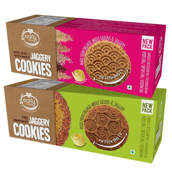 Assorted Multigrain Millet & Ragi Amaranth Jaggery Cookies (Pack of 2), 500g