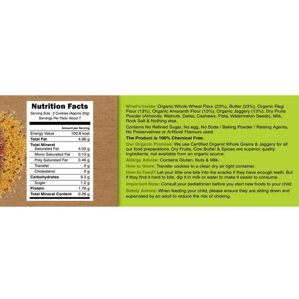 Assorted Multigrain Millet & Ragi Amaranth Jaggery Cookies (Pack of 2), 500g