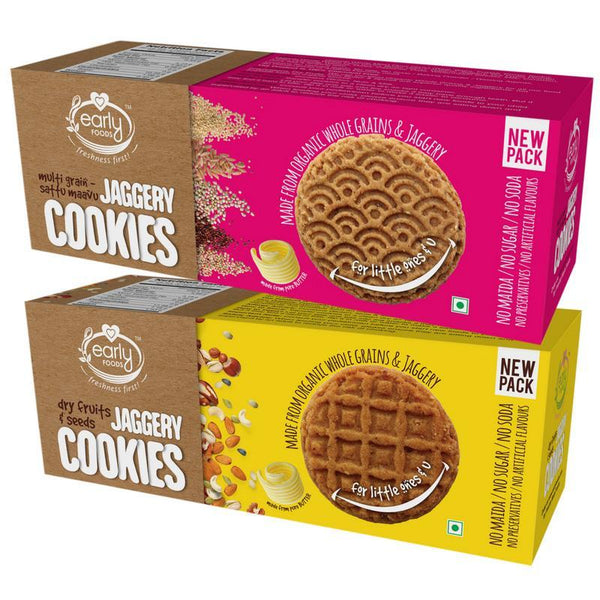 Dry Fruit & Multigrain Millet Jaggery Cookies (Pack of 2), 500g