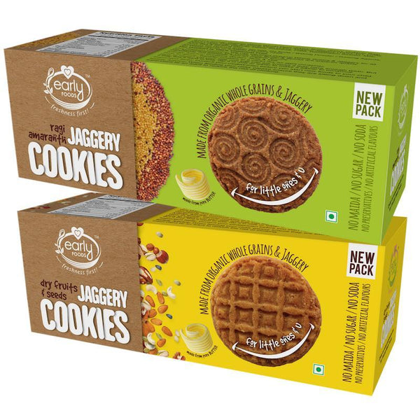 Dry Fruit & Ragi Amaranth Jaggery Cookies (Pack of 2 ), 500g