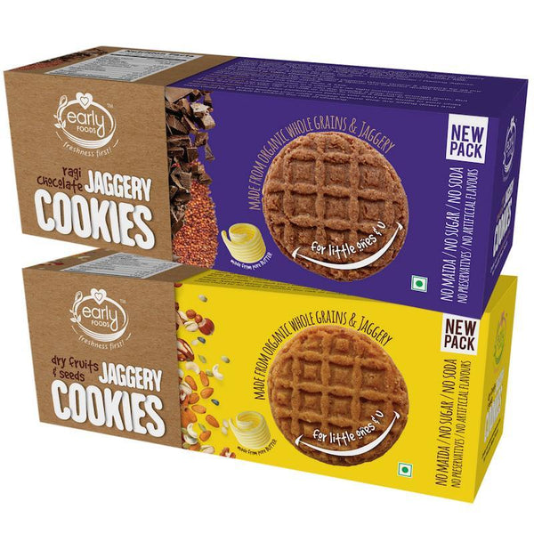 Dry Fruit & Ragi Choco Jaggery Cookies (Pack of 2), 500g