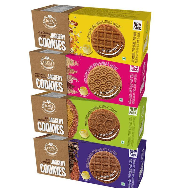 Ragi, Dry Fruit, Millet & Chocolate Jaggery Cookies (Pack of 4), 500g