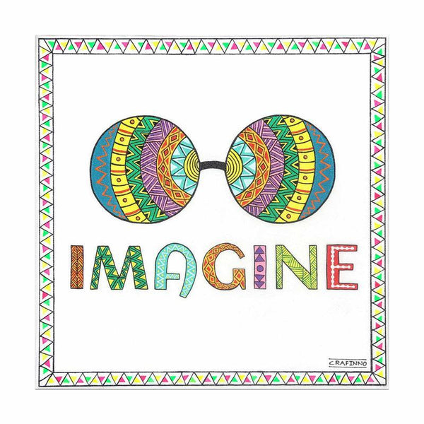 Hand Painted Aztec Imagine Painting