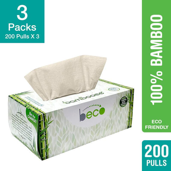 Eco-friendly Bamboo Facial Tissues- 2 Ply X 200 Pulls