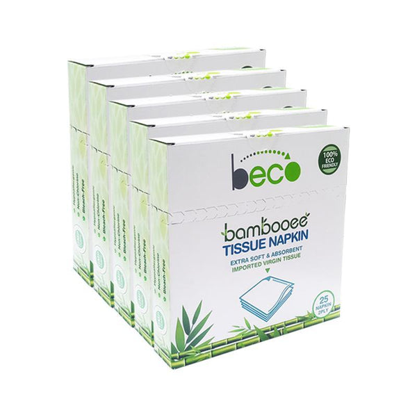 Eco-Friendly Bamboo Serving Napkins - 2 Ply, 25 Pcs