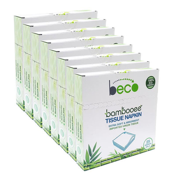 Eco-Friendly Bamboo Serving Napkins - 2 Ply, 25 Pcs