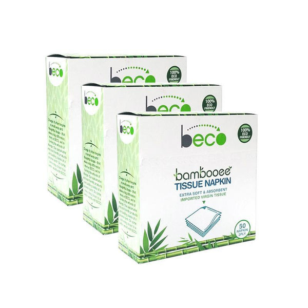 Eco-Friendly Bamboo Serving Napkins - 2 Ply, 50 Pcs