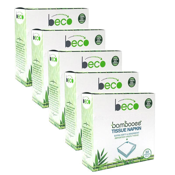 Eco-Friendly Bamboo Serving Napkins - 2 Ply, 50 Pcs