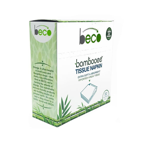 Eco-Friendly Bamboo Serving Napkins - 2 Ply, 50 Pcs