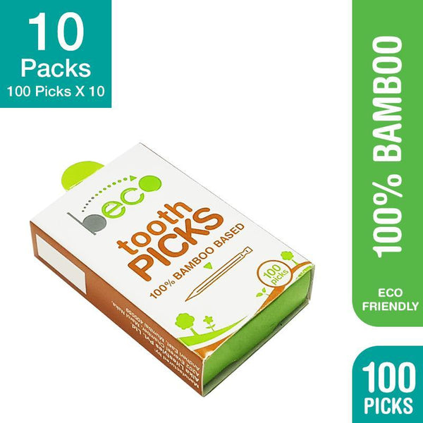 Eco-Friendly Bamboo Toothpicks - 100 picks