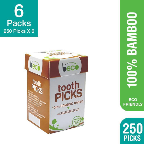 Eco-friendly Bamboo Toothpicks - 250 picks