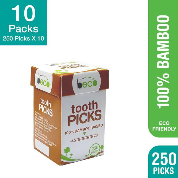 Eco-friendly Bamboo Toothpicks - 250 picks