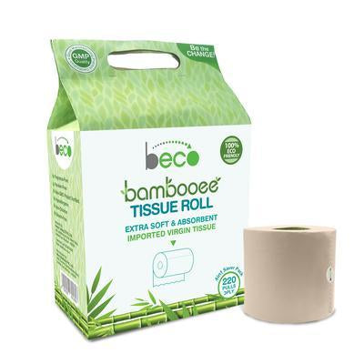 Bambooee Tissue Roll (3 Ply) - 220 Pulls - Pack of 4 (Value Pack)