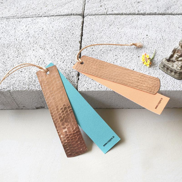 Beaten Copper Bookmarks Handcrafted by Traditional Artisans (Set of 2)