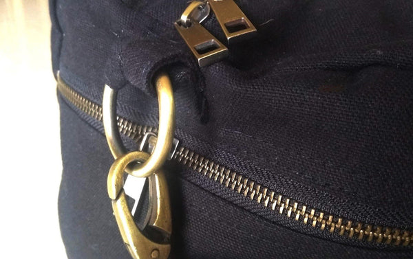 Black Canvas Duffel Bag