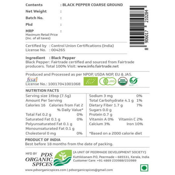Coarse Ground Black Pepper Pouch (Pack of 2), 100g