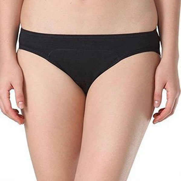 Women's Hipster Period Panty for Medium Flow (Black)