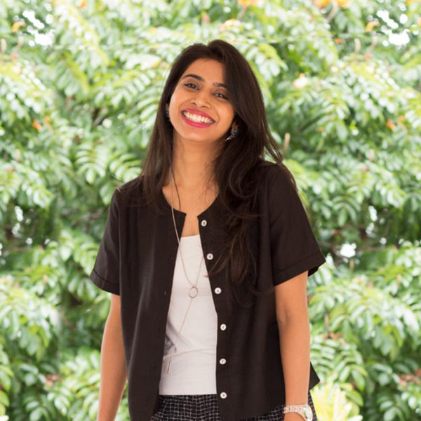 Black Cotton Women's Crop Top (Fair Trade, Low  Wastage )