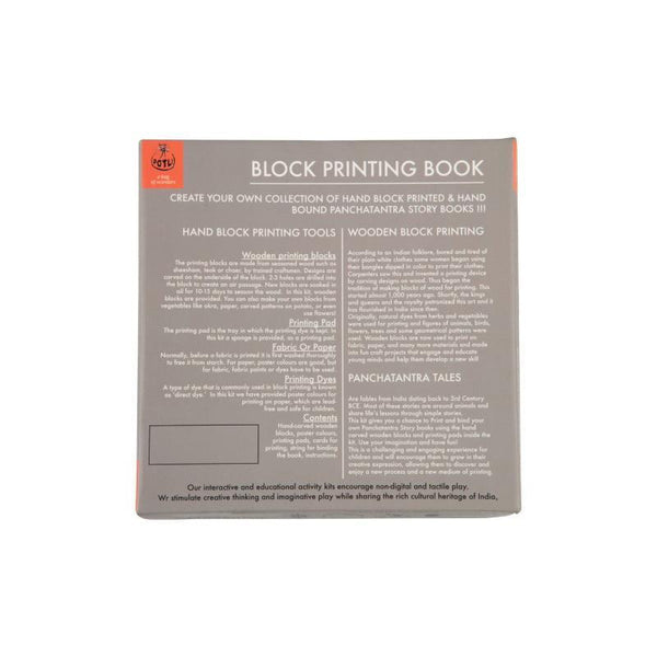 Block Print Your Own Panchtantra Story Book - Crane and Crab