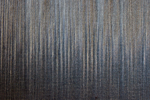 Set of Handwoven Hibiscus Fibre Runner and 6 Placemats (Blue and Grey)