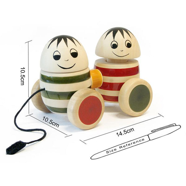 Bobbler Twins Hand-Crafted Wooden Pull Toy