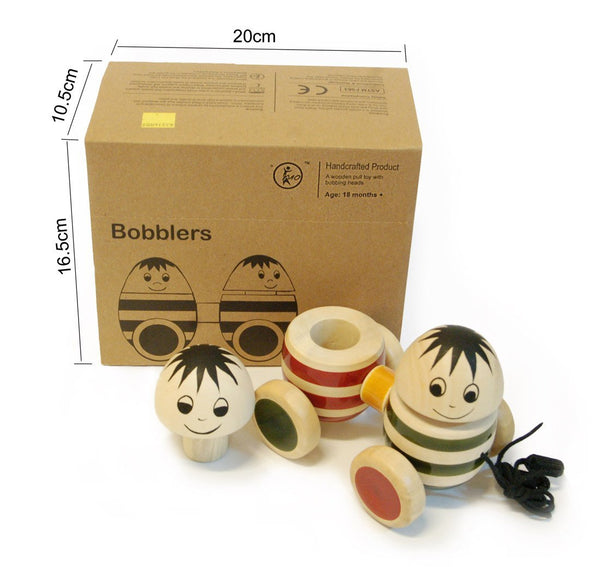 Bobbler Twins Hand-Crafted Wooden Pull Toy