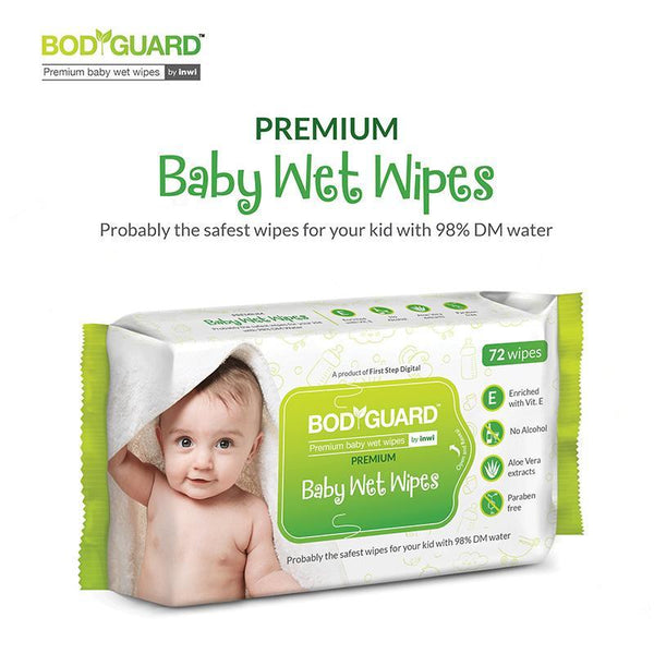 Premium Paraben-Free Wet Wipes with Aloe Vera for Babies - 72 Wipes