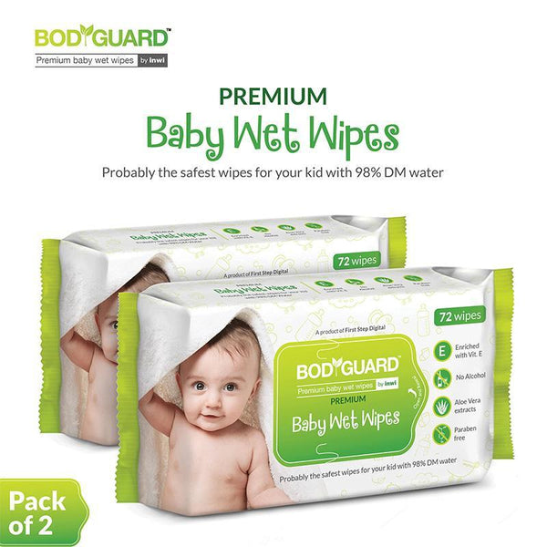 Premium Paraben-Free Wet Wipes with Aloe Vera for Babies - 72 Wipes