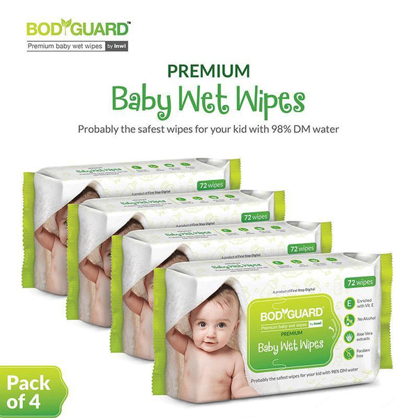 Premium Paraben-Free Wet Wipes with Aloe Vera for Babies - 72 Wipes