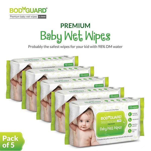 Premium Paraben-Free Wet Wipes with Aloe Vera for Babies - 72 Wipes