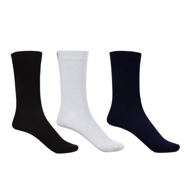 Breathable, Anti-Odour and Anti-Microbial Bamboo Formal Socks - Pack of 3 Pairs - Assorted Colours