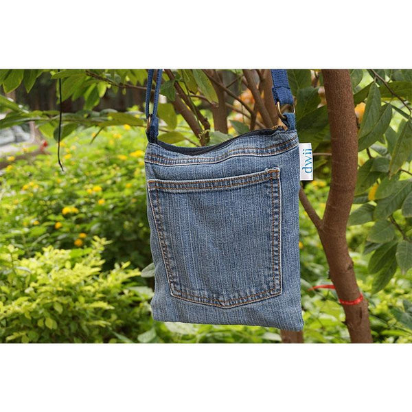 Brisk Bag made with Upcycled jeans