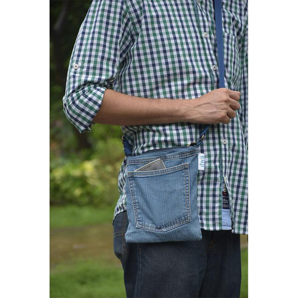 Brisk Bag made with Upcycled jeans