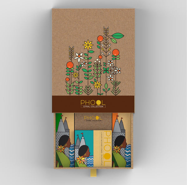 Phool Citrus Incense Collection made with Temple Flowers by HelpUsGreen