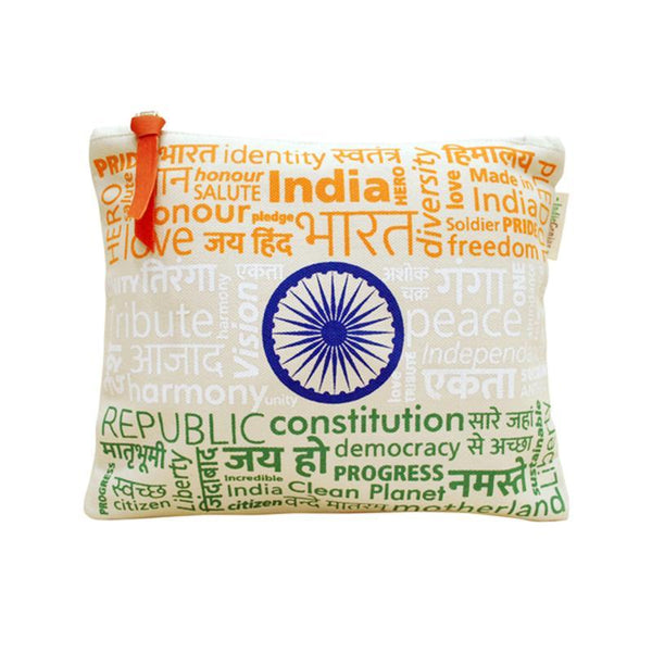 Upcycled Tricolour Pouch