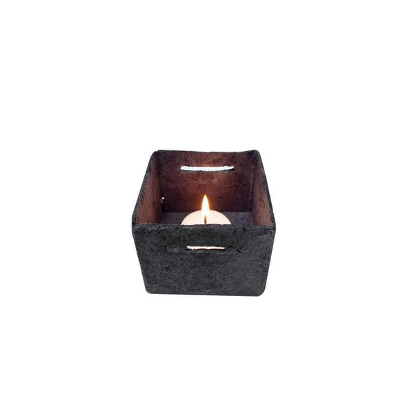 Handmade Cotton Mache Tea Light/ Candle Holder