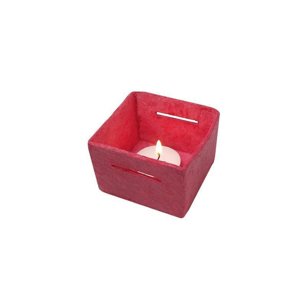 Handmade Cotton Mache Tea Light/ Candle Holder