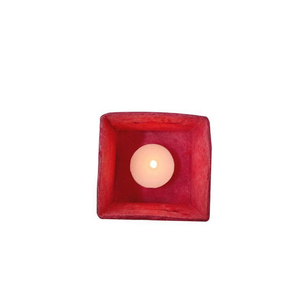Handmade Cotton Mache Tea Light/ Candle Holder