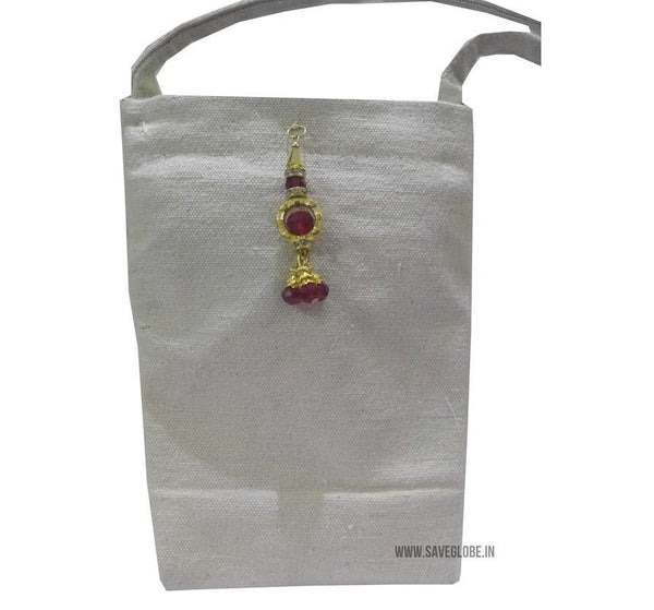 Canvas Mobile Pouch - White