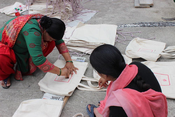 Tailored Cotton/ Canvas Tote Bag Made By Himalayan Women Artisans