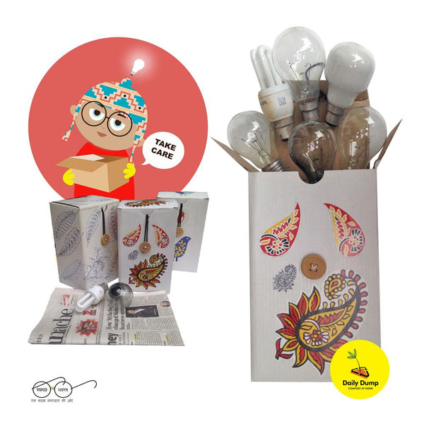 Care Box for segregating used bulbs